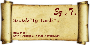 Szakály Tamás névjegykártya